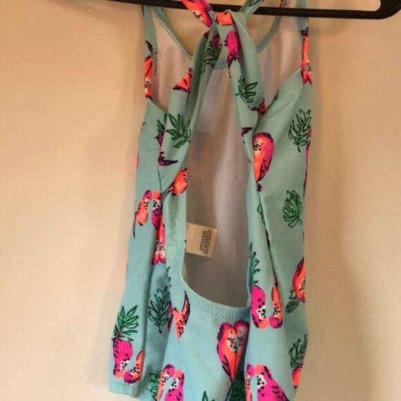 Oshkosh Bgosh Girls Tropical Parrot Print One-Piece Swimsuit Size 5 - Picture 4 of 5